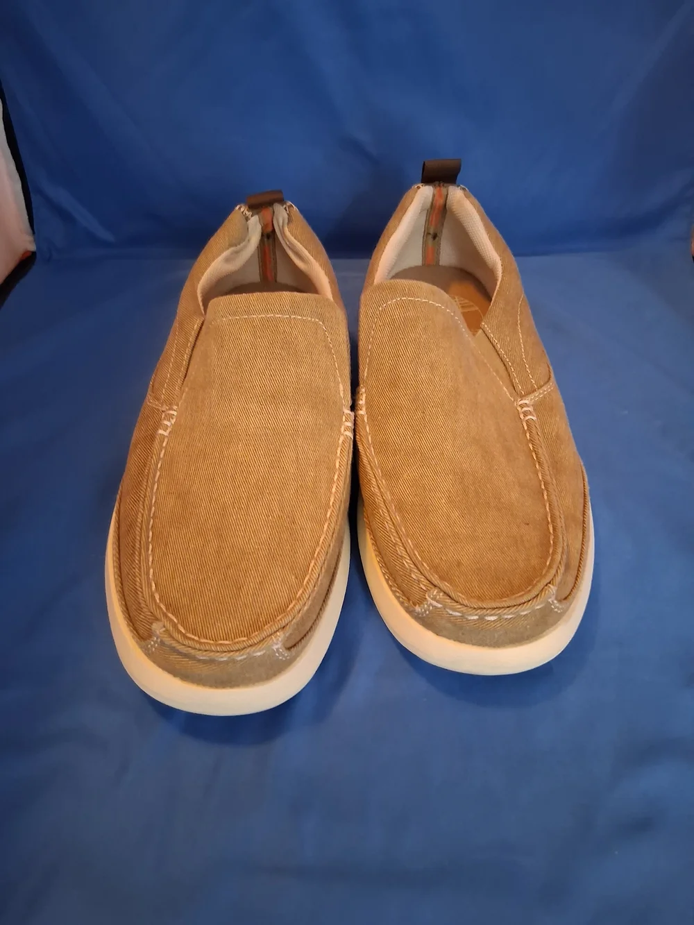 Margaritaville Men's Tan Canvas Slip-On Casual Shoes Round Toe US 9